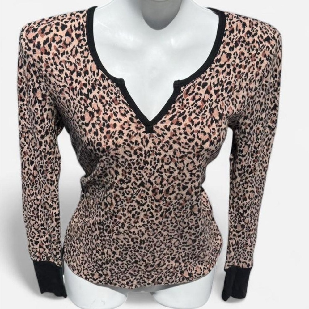 Victoria's Secret Animal Print Top with Black Trim